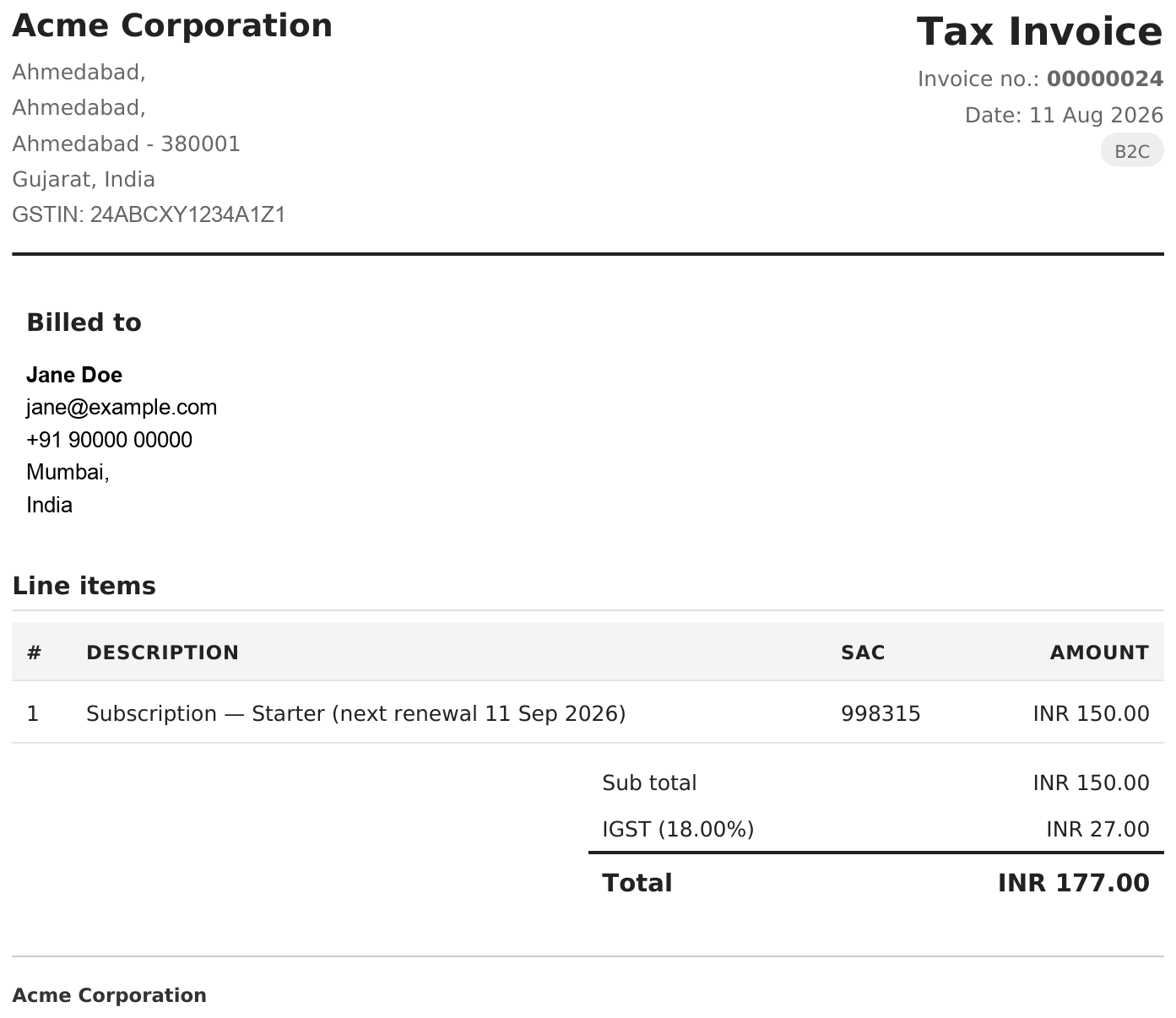 A GST invoice PDF