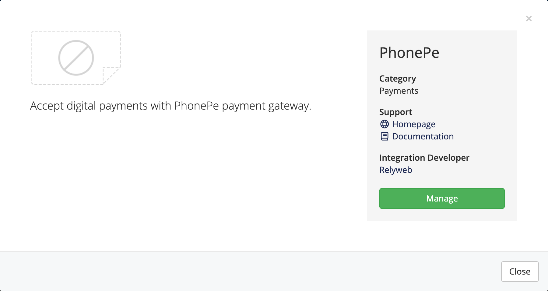 Activating PhonePe from Apps & Integrations