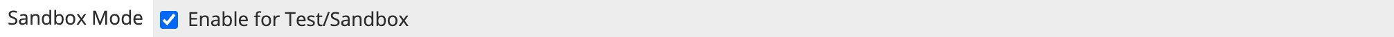Sandbox Mode toggle in the PhonePe gateway settings