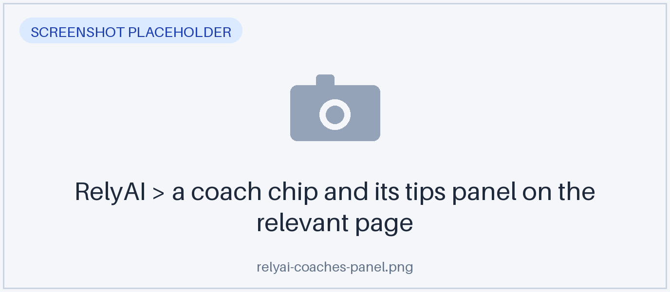 A coach chip open on an AcelleMail page